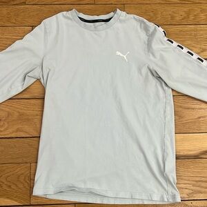 PUMA Light Blue Size Small Long Sleeve Shirt